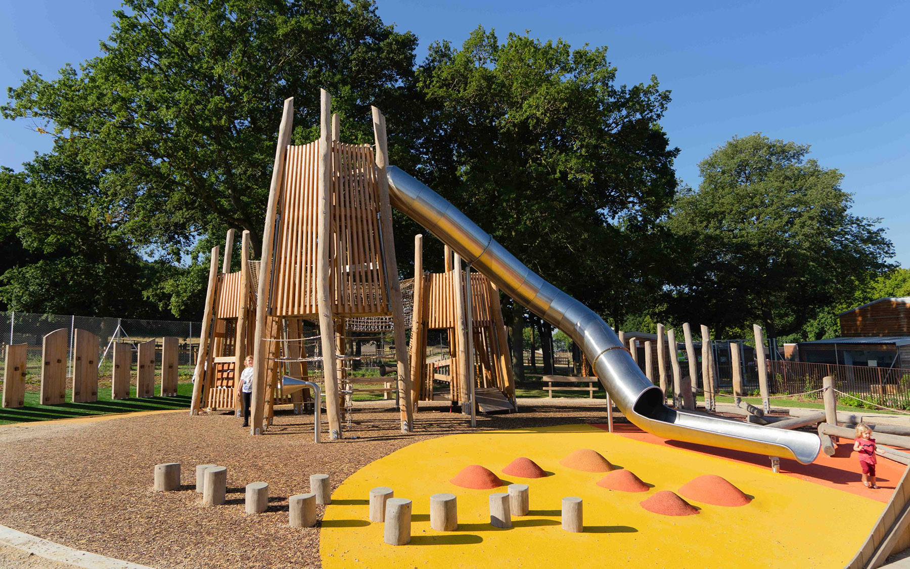 natural playground equipment forest climbing frames