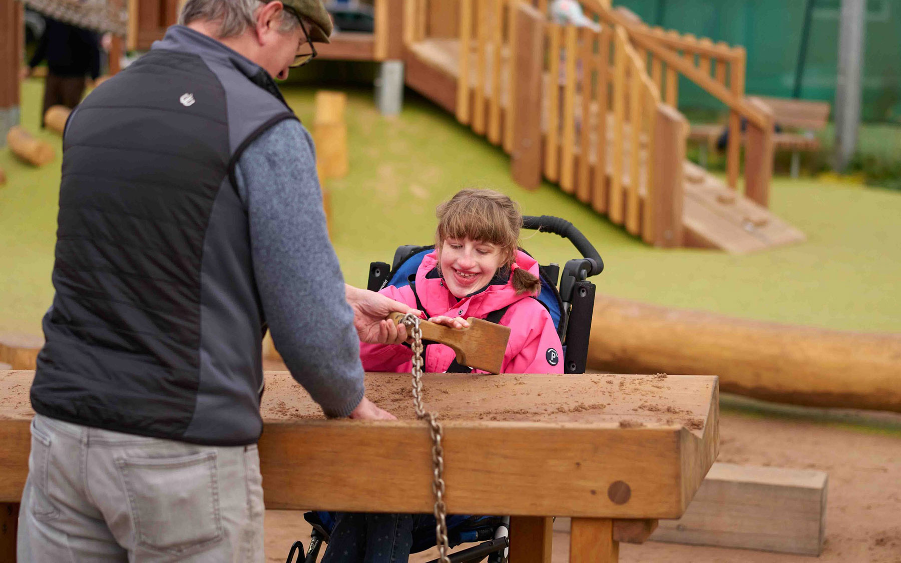 natural playground equipment sand and water play