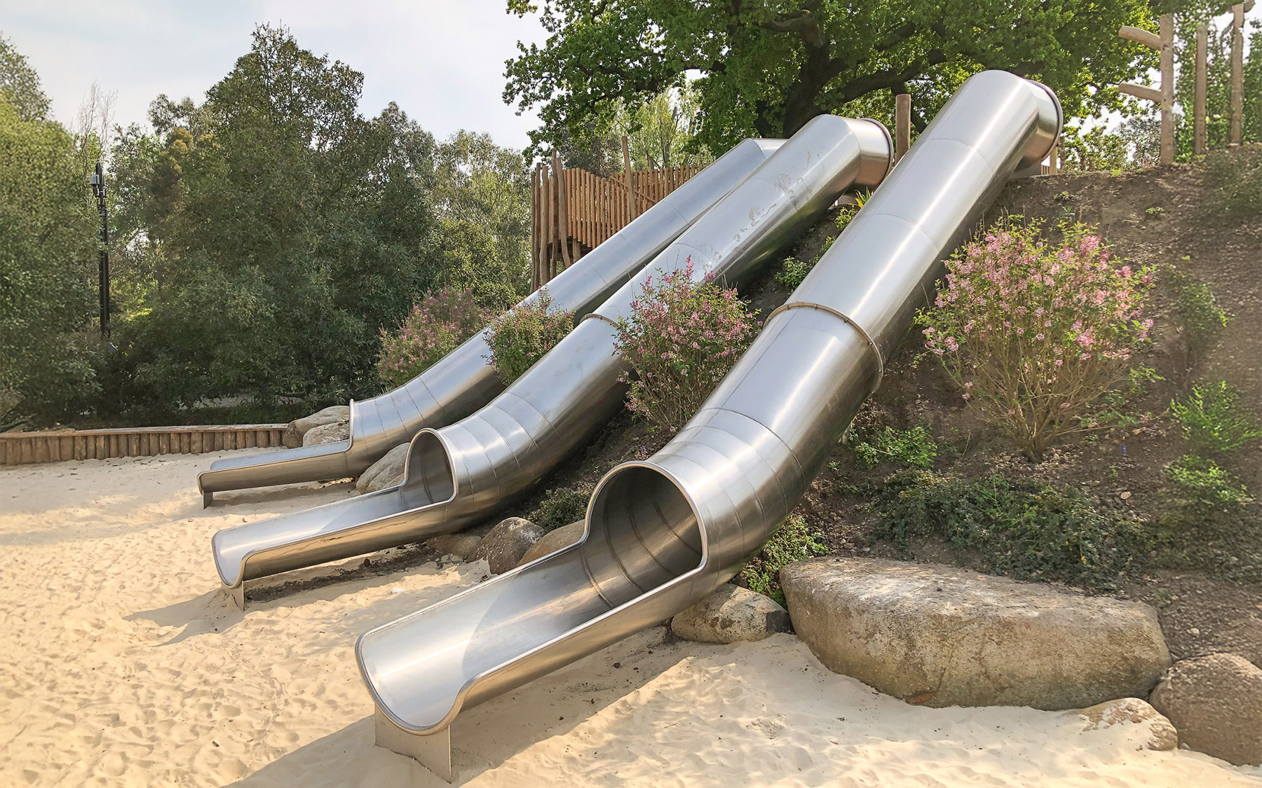 natural playground equipment slides 1