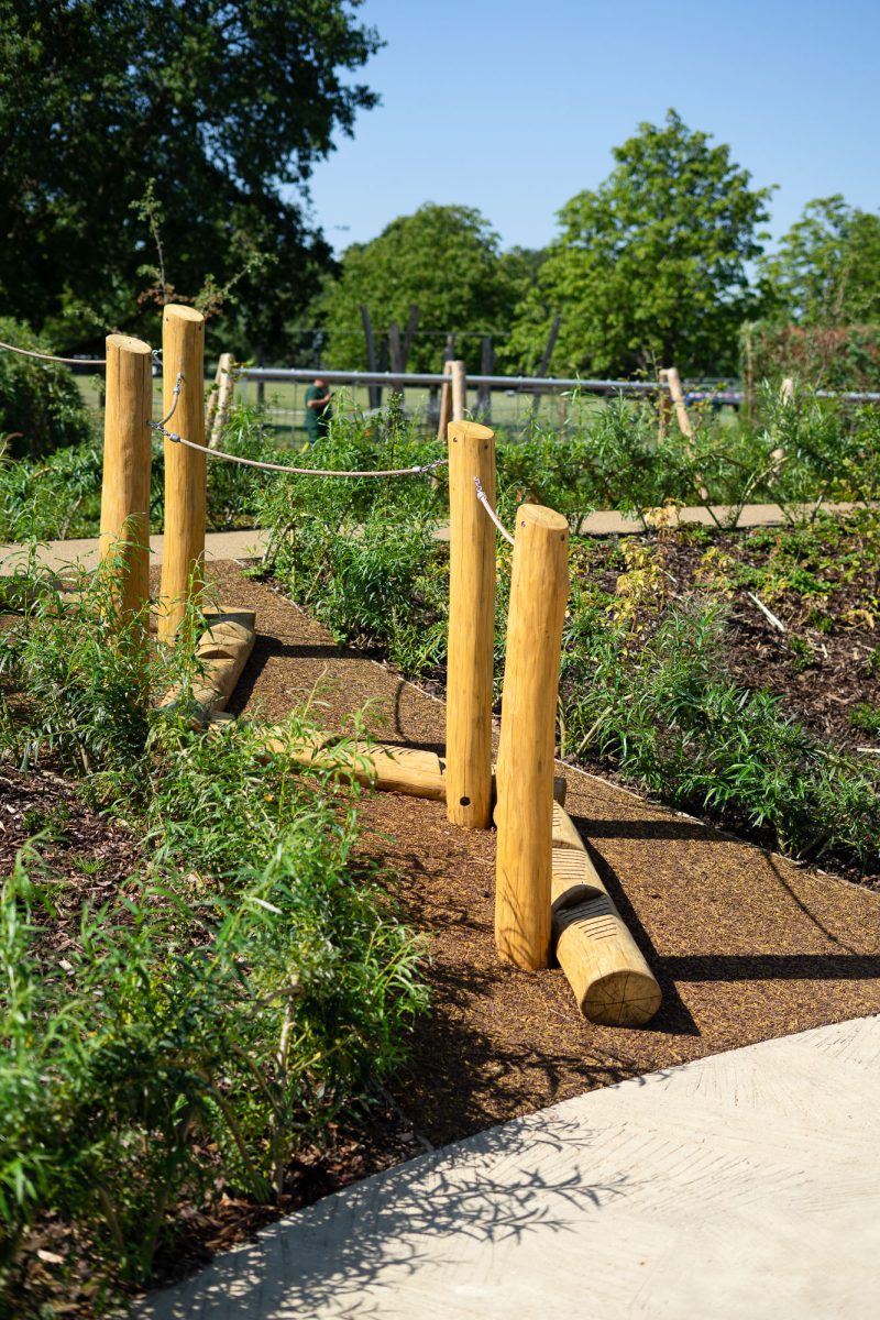Timber Balance Walk Rope Stepped Balance Log Trail Robinia | Playground Equipment