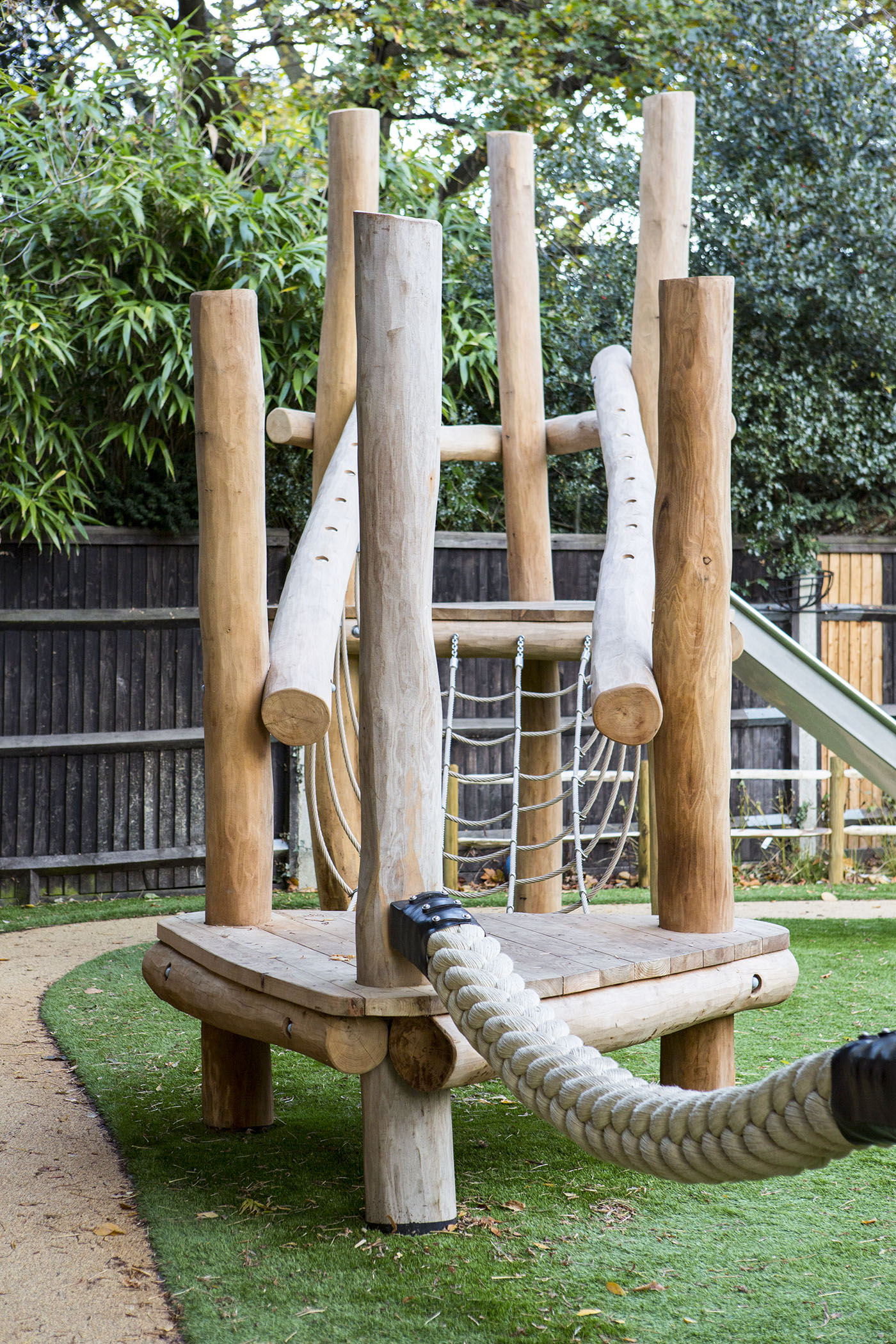 natural playground equipment robinia climbing frame no 11