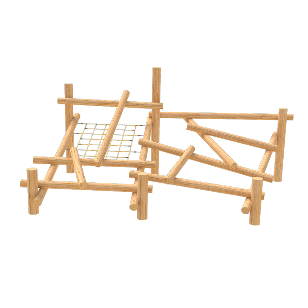 natural playground equipment log climbing frame no.2