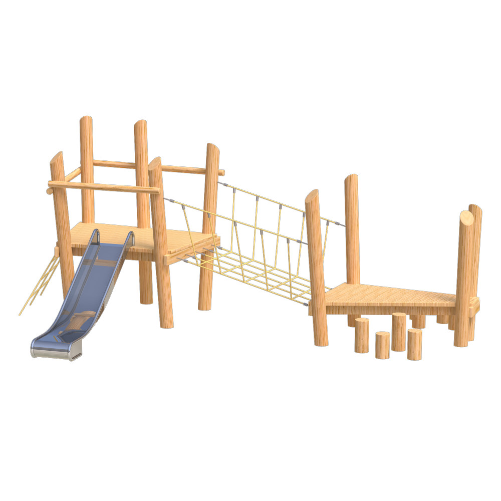 Natural playground equipment climbing frame no.23