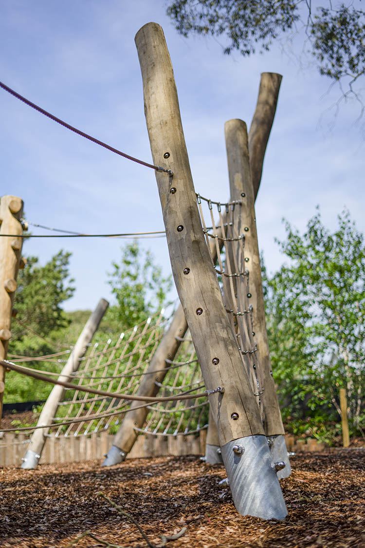 natural playground equipment climbing net