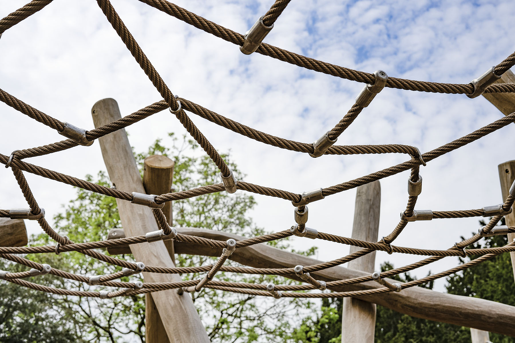 natural playground equipment log climbing frame