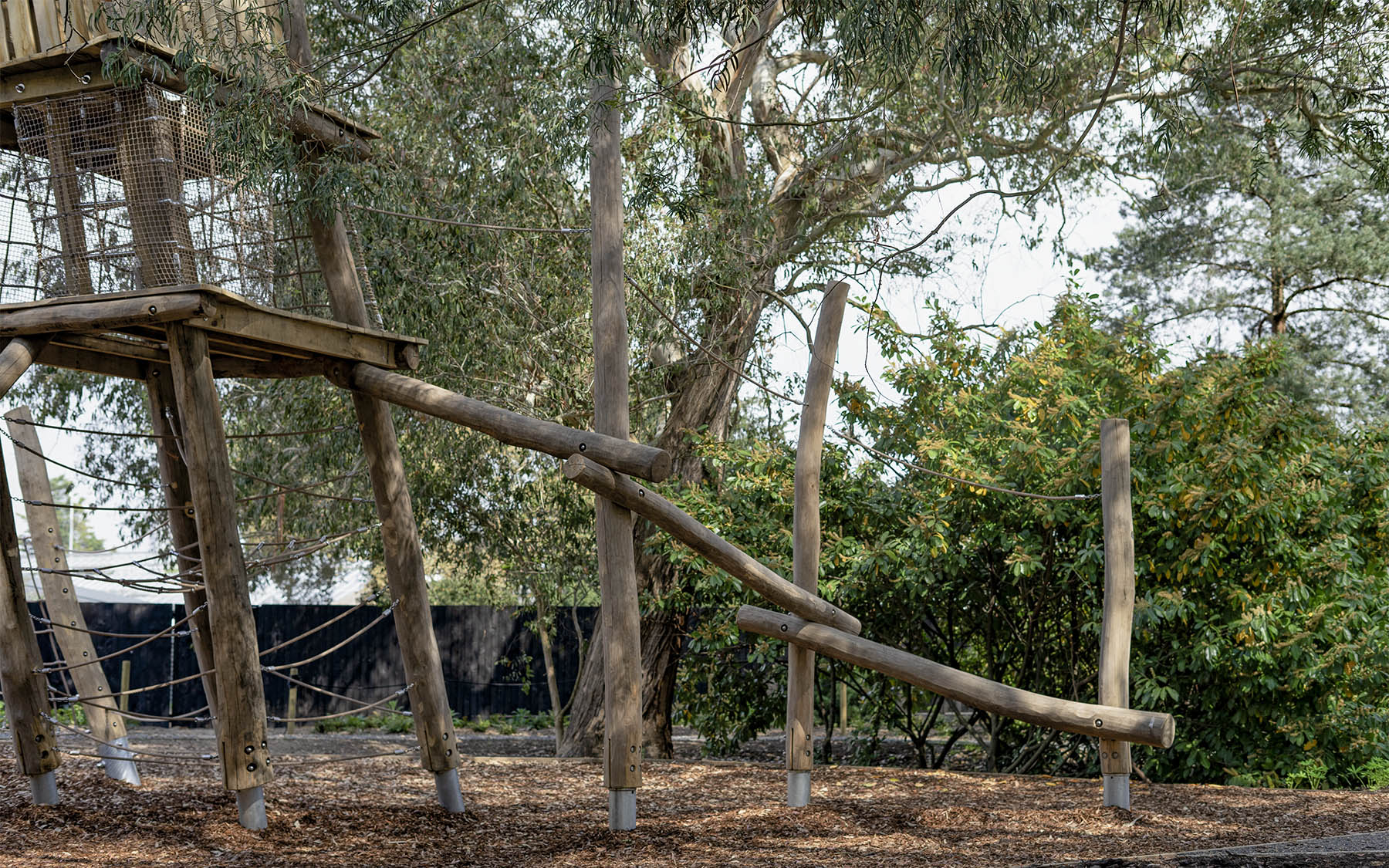 natural playground equipment robinia climbing frame