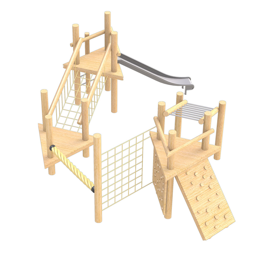 natural playground equipment robinia climbing frame number twelve