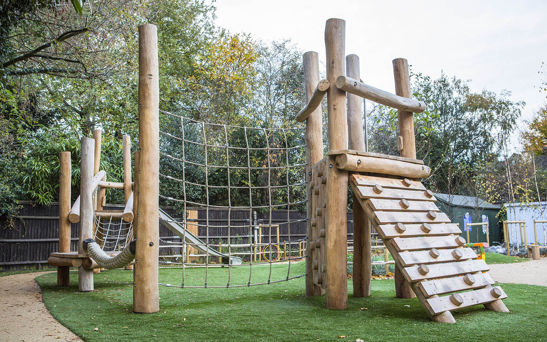 natural playground equipment robinia climbing frames