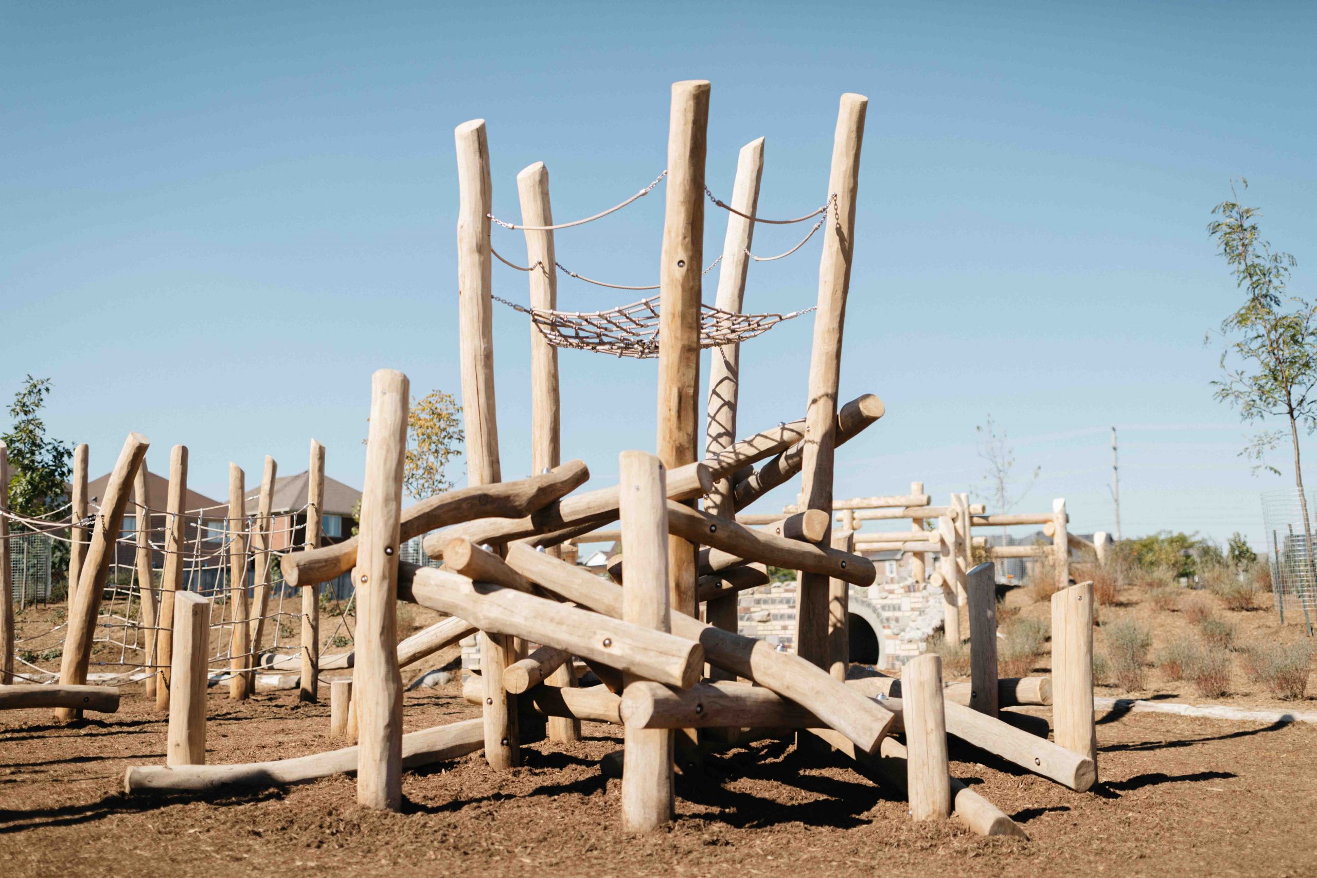 playground equipment log climbing frame